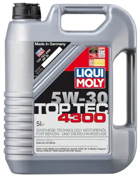 Motorový olej Liqui Moly Top Tec 4300 5W-30, 5L Ihned K Objednání