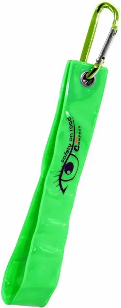 Compass přívěšek s karabinou reflexní s.o.r. zelený Nová Kolekce