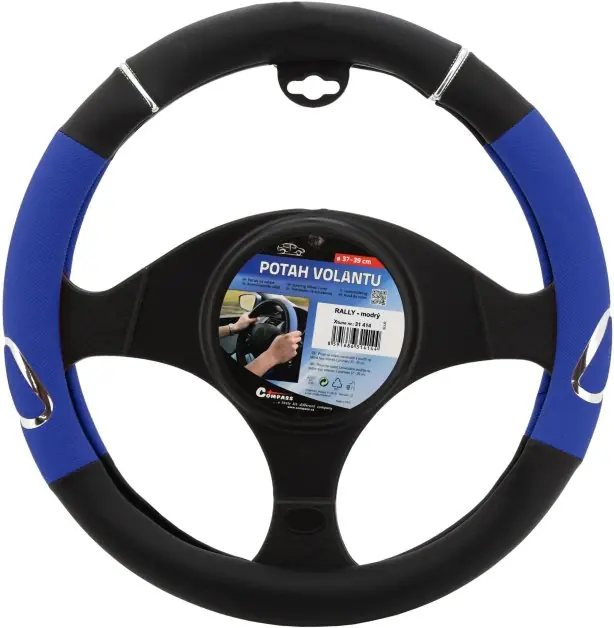 Vrácení Zdarma Potah volantu RALLY modrý Compass