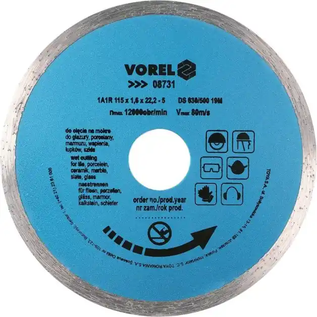 Vorel kotouč diamantový 115 x 22,2 x 1,6 mm plný TO-08731 Sezónní Sleva