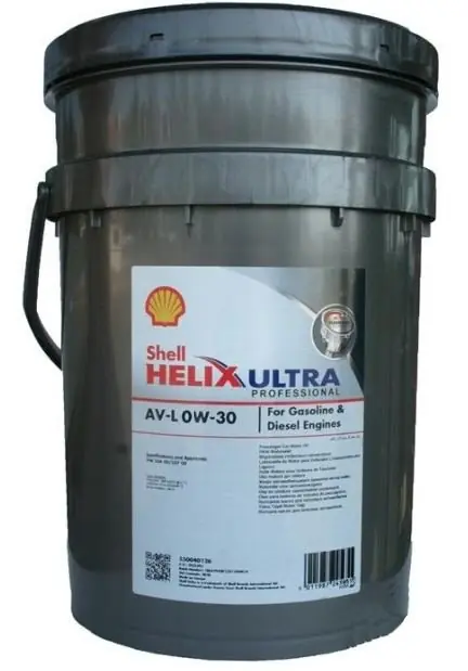 Značkový Motorový olej Shell Helix Ultra Professional AV-L 0W-30, 20L