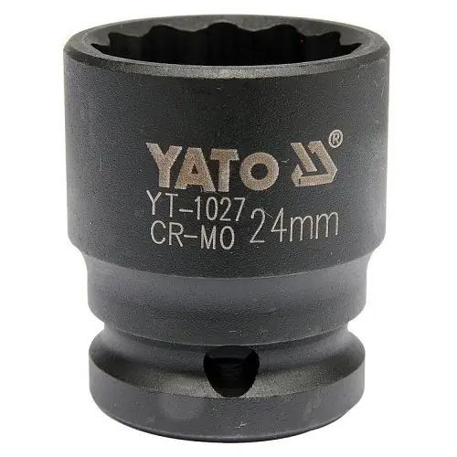 Originální Yato Nástavec 1/2" rázový dvanáctihranný 24 mm CrMo