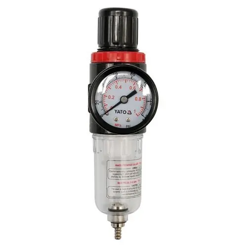 Yato Regulátor tlaku vzduchu 1/4", max. 0,93MPa, s filtrem (15ccm) Nejlepší Volba