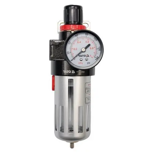 Yato Regulátor tlaku vzduchu 1/2", max. 0,93MPa, s filtrem (90ccm) Objednat Nyní