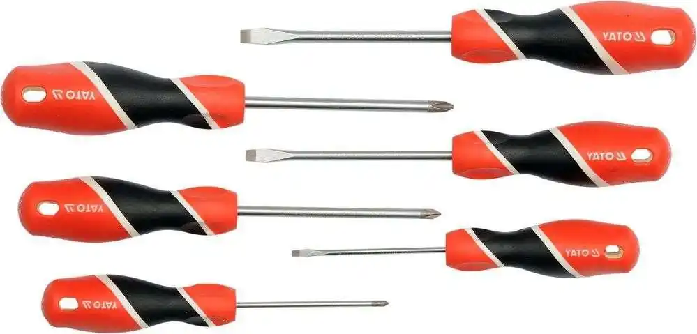 Zlevněný Yato Sada šroubováků 6ks, 3-6mm, PH0-PH2