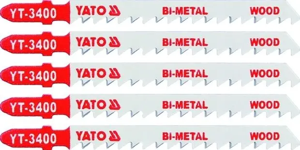 Výprodej Yato List do přímočaré pily 100 mm na dřevo TPI6 5 ks Bi-Metal