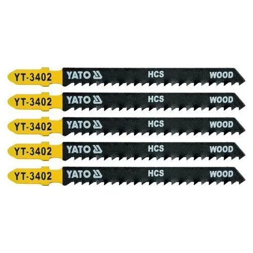 Yato List pilový do přímočaré pily 100 mm na dřevo TPI8 5 ks Horká Nabídka