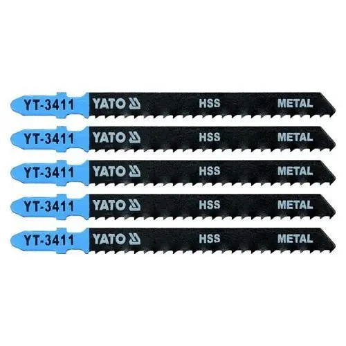 Yato List pilový do přímočaré pily 100 mm na kov TPI8 5 ks Omezená Nabídka