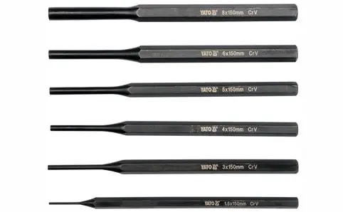 Yato Sada vyrážečů 6ks, 150mm, pr. 1,5, 3, 4, 5, 6, 8mm Akční Nabídka