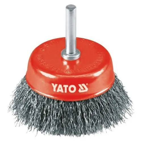 Nakupujte Hned Yato Kartáč drátěný čelní s nástavcem do vrtačky 75 mm INOX