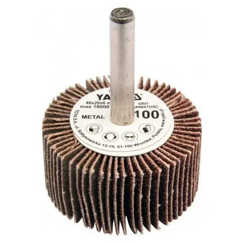 Yato Kotouč lamelový radiální 40x20 P-150 s hřídelí 6 mm Nejprodávanější