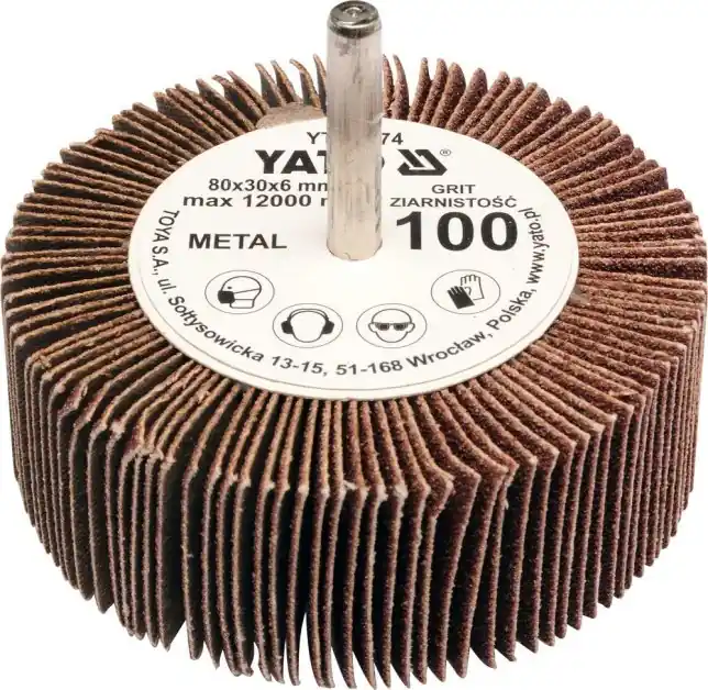 Yato Kotouč lamelový radiální 80x30 P-150 s hřídelí 6 mm Must-Have