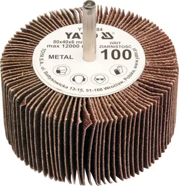Yato Kotouč lamelový radiální 80x40 P-120 s hřídelí 6 mm Cenově Výhodný