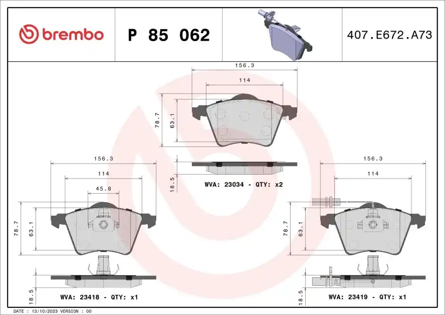 Omezená Nabídka Sada brzdových destiček, kotoučová brzda BREMBO DIRECTIONAL BRAKE