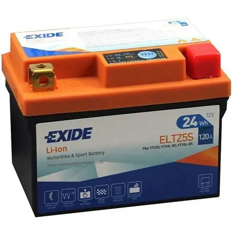 Sezónní Sleva Motobaterie Exide Bike Li-Ion 12V, 2Ah, 120A, 24Wh, ELTZ5S