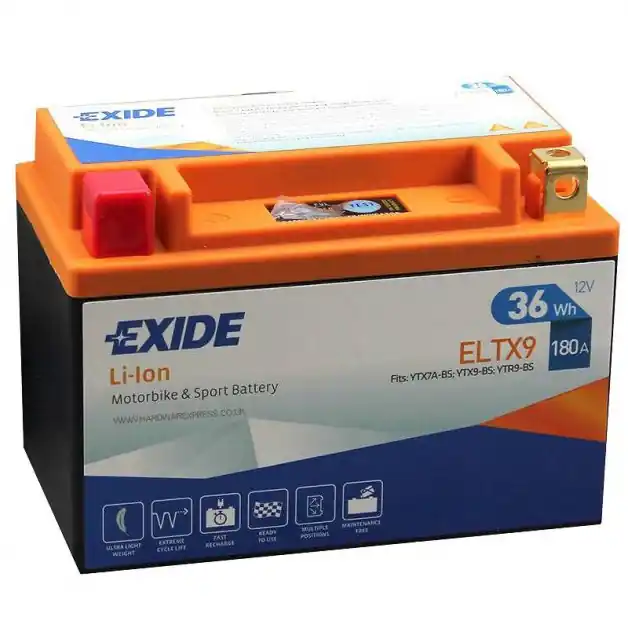 Must-Have Motobaterie Exide Bike Li-Ion 12V, 3Ah, 180A, 36Wh, ELTX9