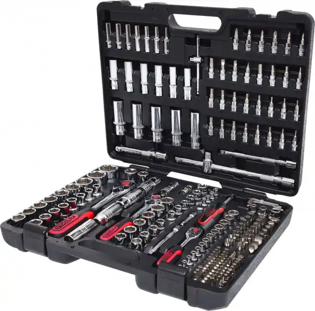 Souprava nástrčných klíčů 1/4" + 3/8" + 1/2" CHROMEplus, 195 dílná KS TOOLS 918.0795 Jen Po Omezenou Doba