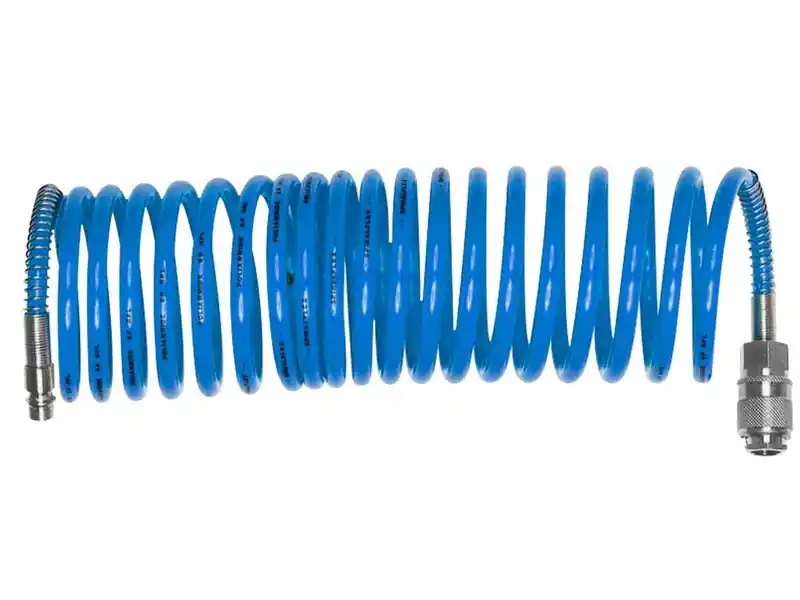 EXTOL CRAFT hadice vzduchová spirálová s rychlospojkami, 1/4", ∅vnitřní 6mm, L 5m, 99322 Nová Kolekce