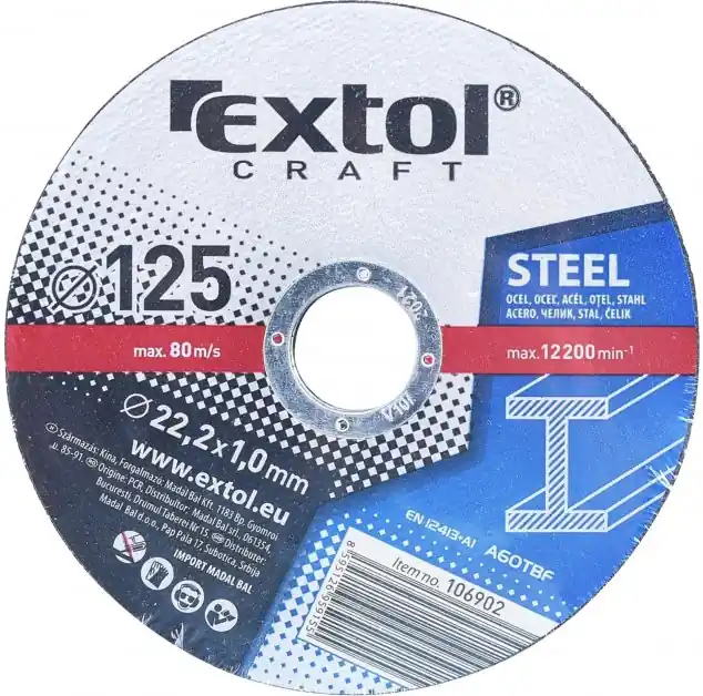 EXTOL CRAFT kotouče řezné na kov, 5ks, 125x1,0x22,2mm, 106902 Akční Cena