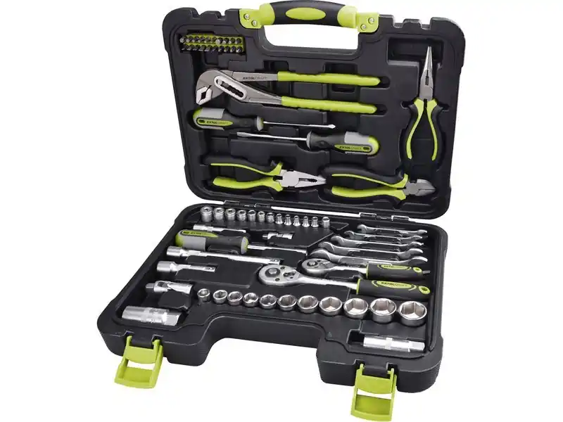 Značkový EXTOL CRAFT sada nářadí 65ks, CrV, 1/4", 3/8", 6598