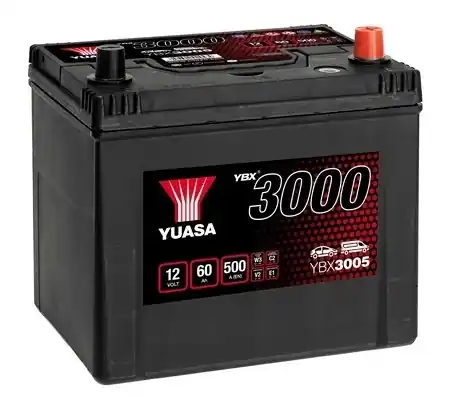 Autobaterie Yuasa YBX3000 SMF 12V, 60Ah, 500A, YBX3005 Top Prodej