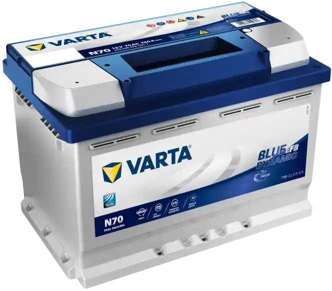 Autobaterie Varta Blue Dynamic EFB 12V, 70Ah, 760A, N70 Přímo Od Výrobce