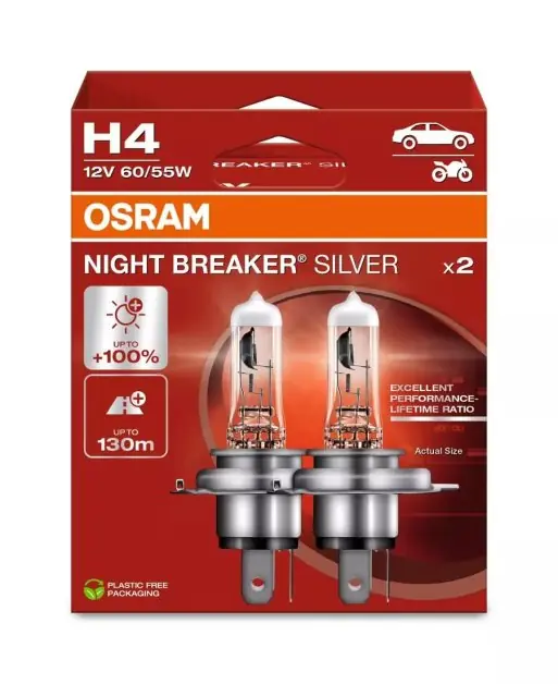 Výprodej Žárovka Osram H4, Night Breaker Silver 64193NBS-2HB