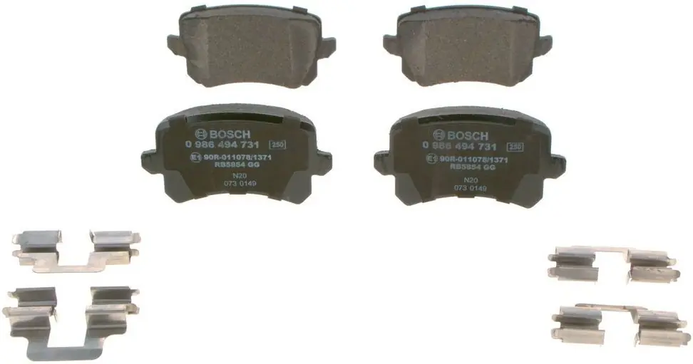 Dokud Zásoby Vydrží Sada brzdových destiček, kotoučová brzda BOSCH 0 986 494 731