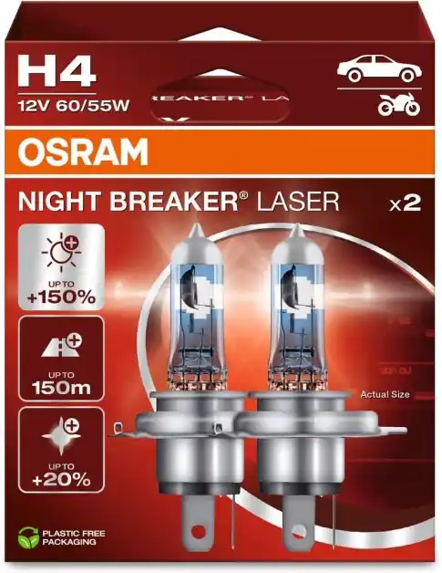 Akční Nabídka Žárovka Osram H4, Night Breaker Laser Next Gen. 64193NL-2HB