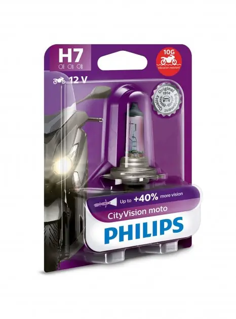 Žárovka Philips H7, CityVision Moto 12972CTVBW Výprodej
