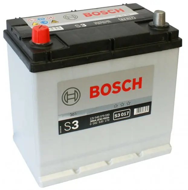 Sezónní Sleva Autobaterie Bosch S3, 12V, 45Ah, 300A, S3 017