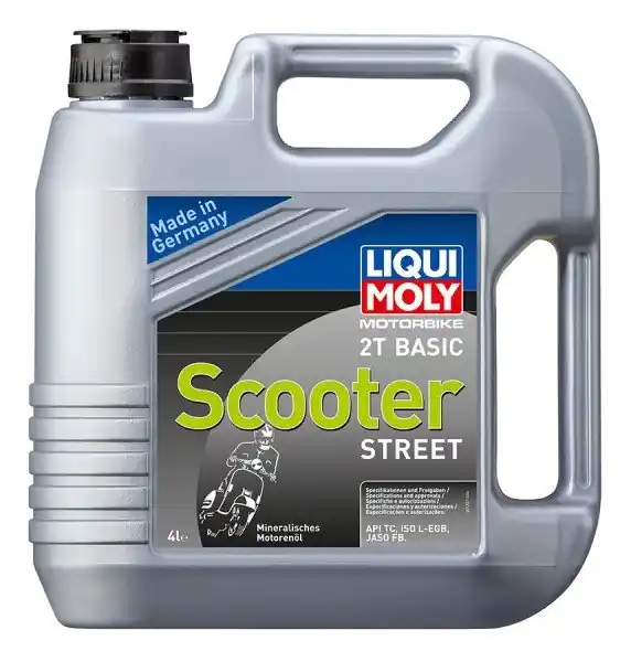 Motorový olej Liqui Moly Motorbike 2T Basic Scooter Street, 4L Pouze Dnes