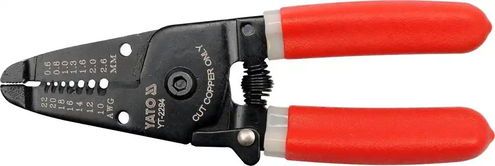 Kleště odizolovací 165mm HRC 50-53 průměr 0,64-2,6 mm Yato YT-2294 Rychlé Dodání