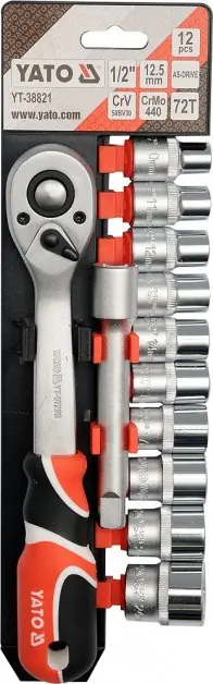Gola sada 1/2" 12 ks Yato YT-38821 Bezpečná Platba
