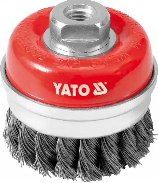 Kartáč drátěný čelní M14 x 75 mm INOX Yato YT-4768 Tovární Cena