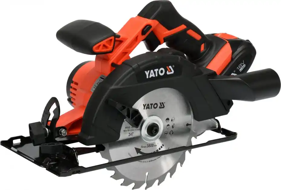 Finální Výprodej Pila kotoučová AKU 18V pr. 165mm 3800ot. 2AH Yato YT-82810
