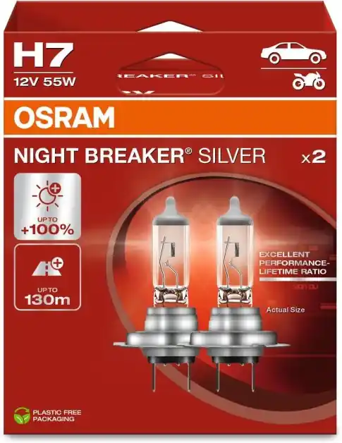Výhodná Nabídka Žárovka Osram H7, Night Breaker Silver 64210NBS-2HB
