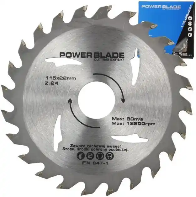 Výhodná Nabídka Kotouč pilový s SK plátky (vidiový), 115x24Tx22mm POWER BLADE M09048