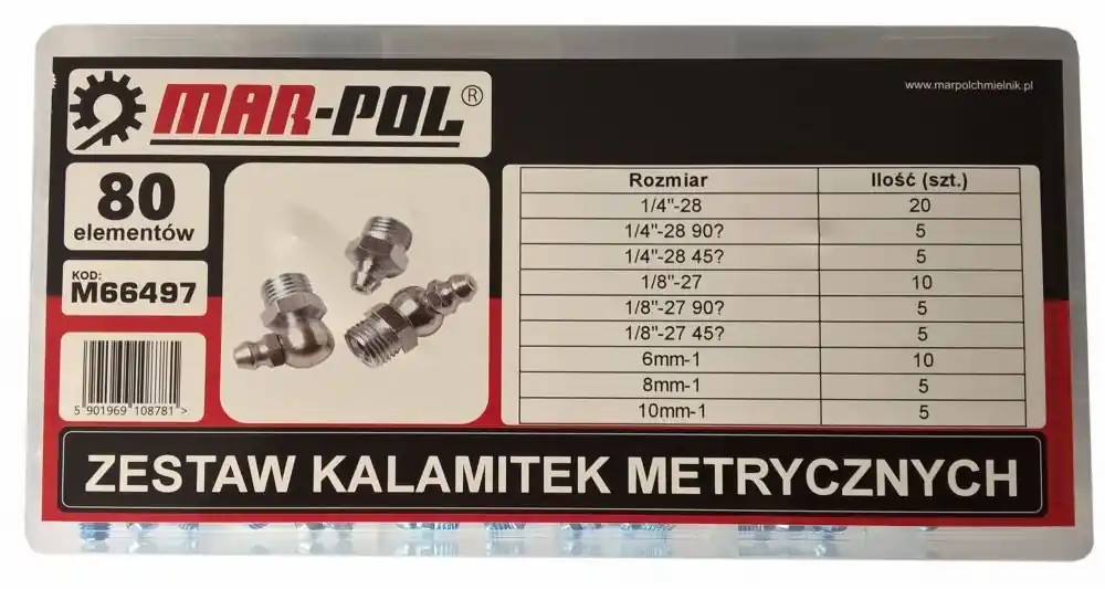 Mazací hlavice (metrický závit), sada 80ks MAR-POL M66497 Odeslání Ihned