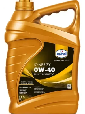 Motorový olej Eurol Synergy 0W-40, 5L Vysoce Kvalitní
