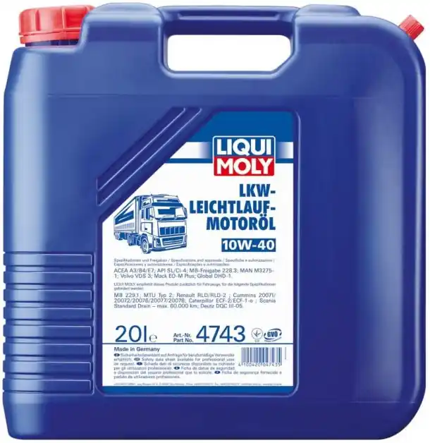 Motorový olej Liqui Moly LKW Leichtlauf 10W-40, 20L Nejlepší Cena