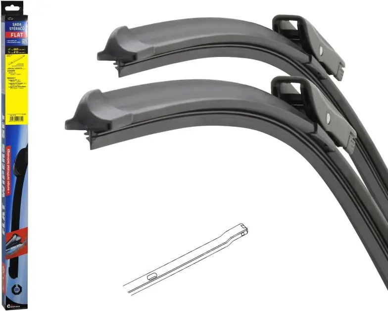 Stěrače FLAT SET (BOLT) 660+410mm Compass Kup Teď