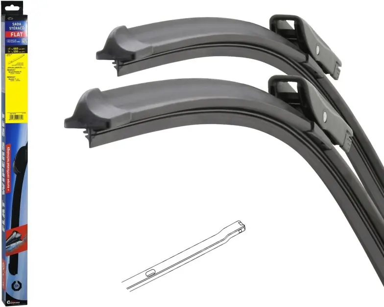 Stěrače FLAT SET (BOLT) 660+550mm Compass Poslední Šance