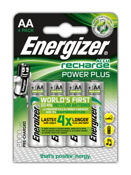 Energizer Power Plus AA nabíjecí 2000mAh HR6/4 (4ks) Odeslání Ihned