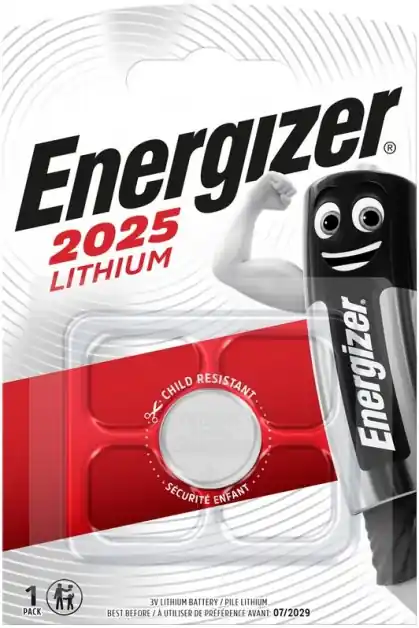 Autentický Energizer Lithium knoflíková baterie CR2025 (1ks)
