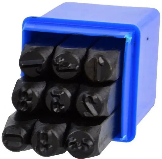 Razicí matrice čísel - raznice, 5 mm, sada 9 kusů GEKO G01807 Expresní Doručení