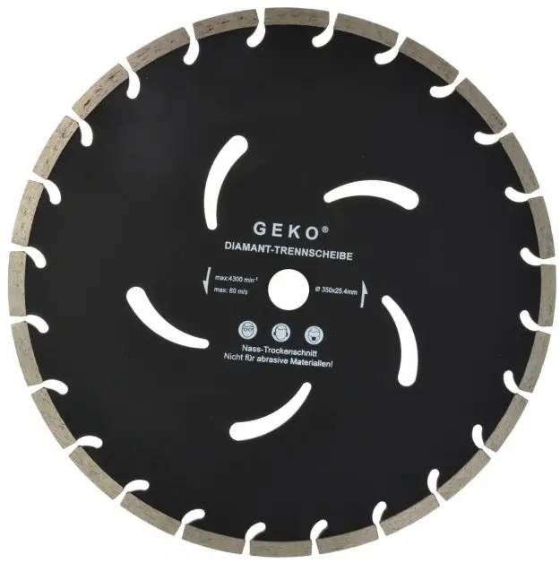 Jen Po Omezenou Doba Kotouč řezný diamantový segmentový 350x10x25,4mm GEKO G00297