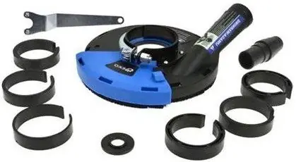 Odsávací kryt s kartáčovým věncem pro úhlové brusky 180mm GEKO G80256 Novinka