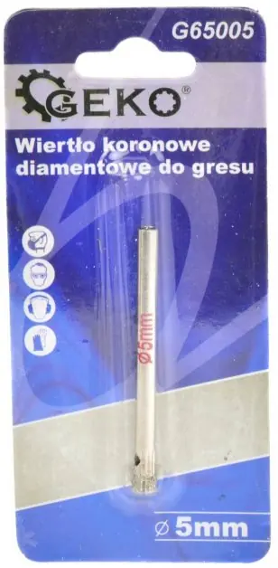 Korunkový vrták diamantový na dlaždice 5mm GEKO G65005 Ověřený