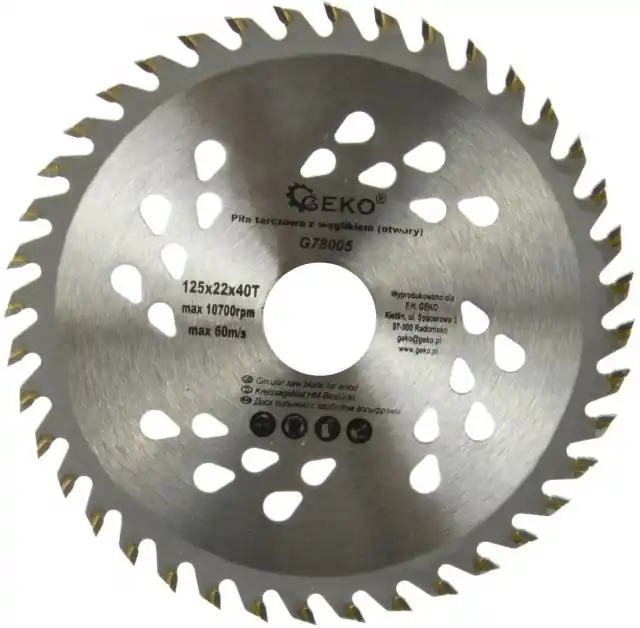 Kotouč pilový s SK plátky (vidiový), 125x40Tx22mm GEKO G78005 Must-Have